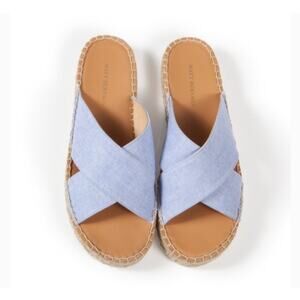 Matt Bernson Porto Cross Front Espadrille Slide Sandals Size 9